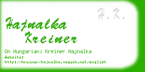 hajnalka kreiner business card